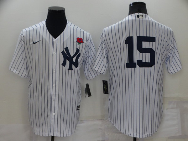 Men's New York Yankees #15 Thurman Munson White Cool Base Stitched Baseball Jersey